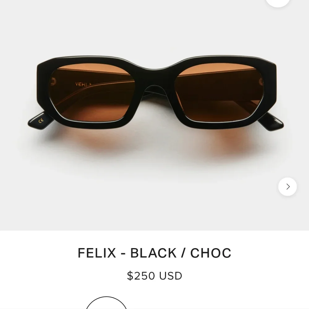 VEHLA Felix Black Frame with Brown Lenses Sunglasses